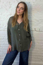 Zweiteilige Seidenbluse