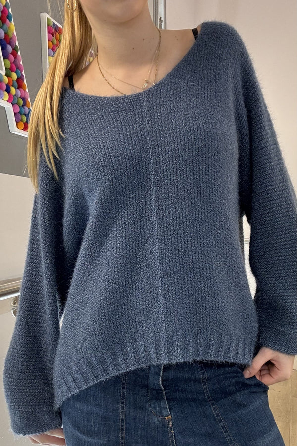 Fluffy V Neck Knit