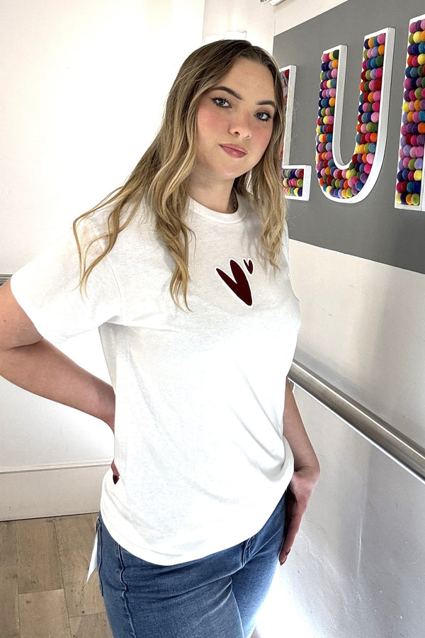 Love Heart Patch T-Shirt