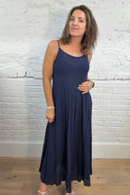 Vestido largo con tiras