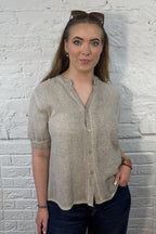 Pia Relaxed Cotton-Linen Shirt