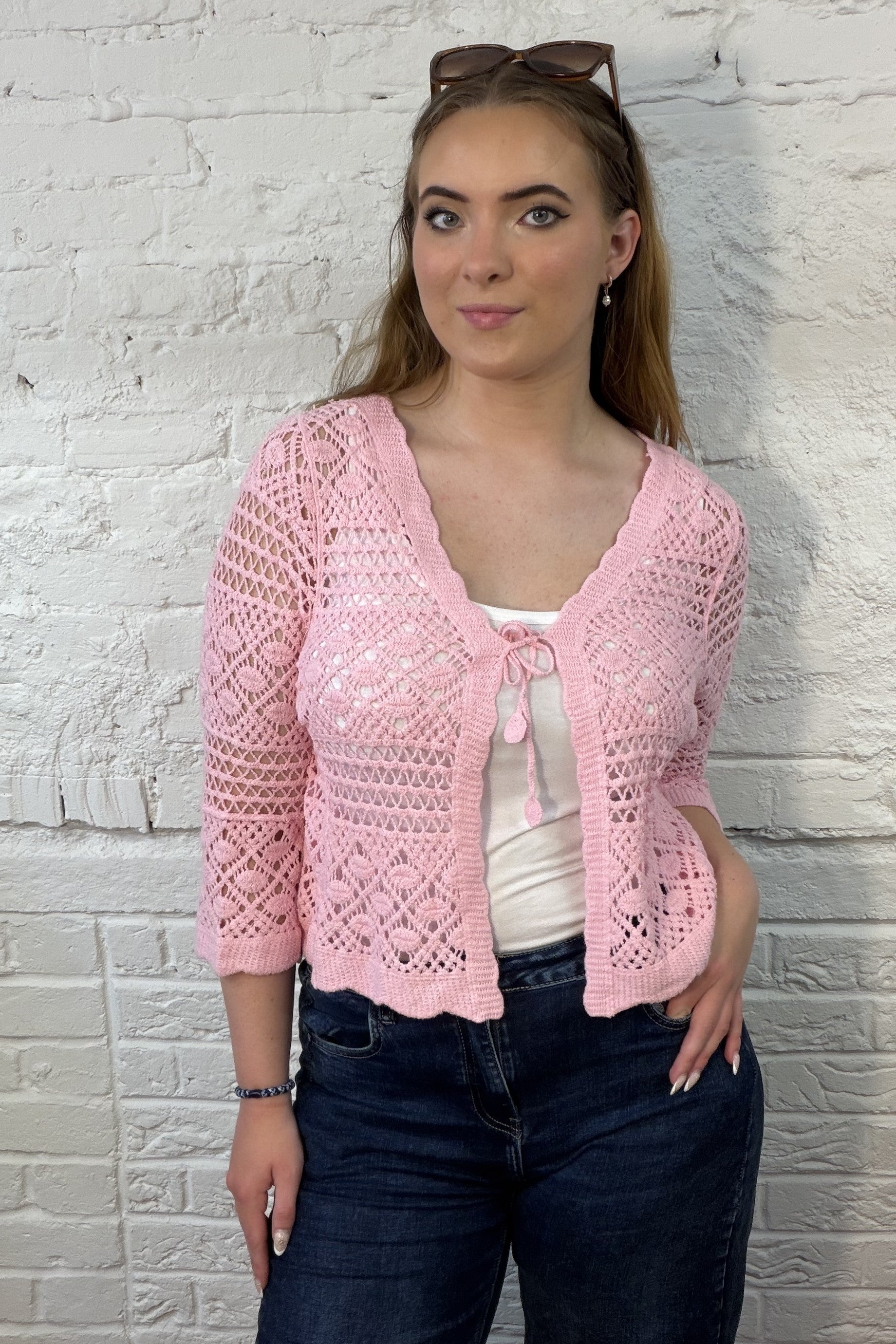 Crochet Tie Cardigan