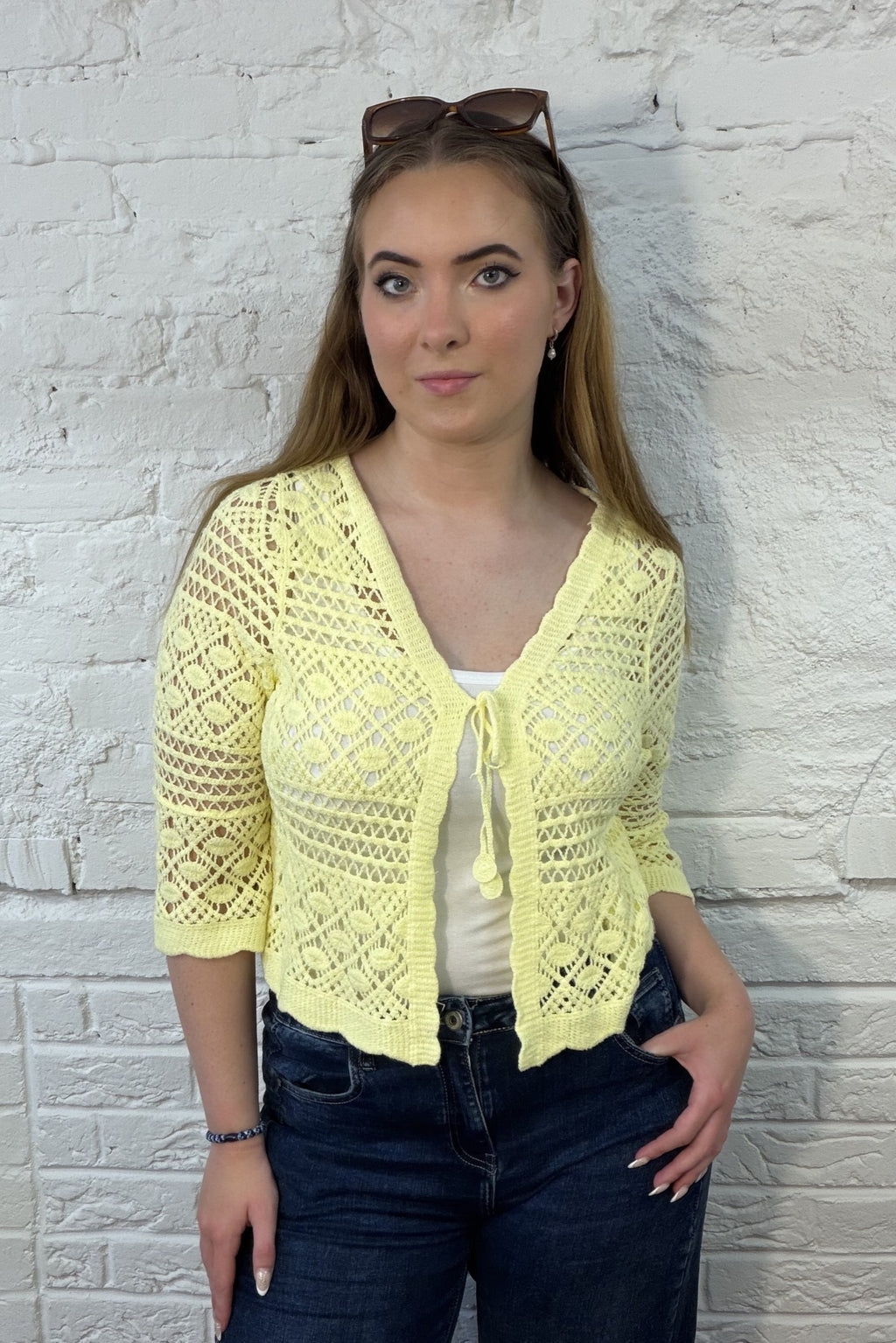 Crochet Tie Cardigan
