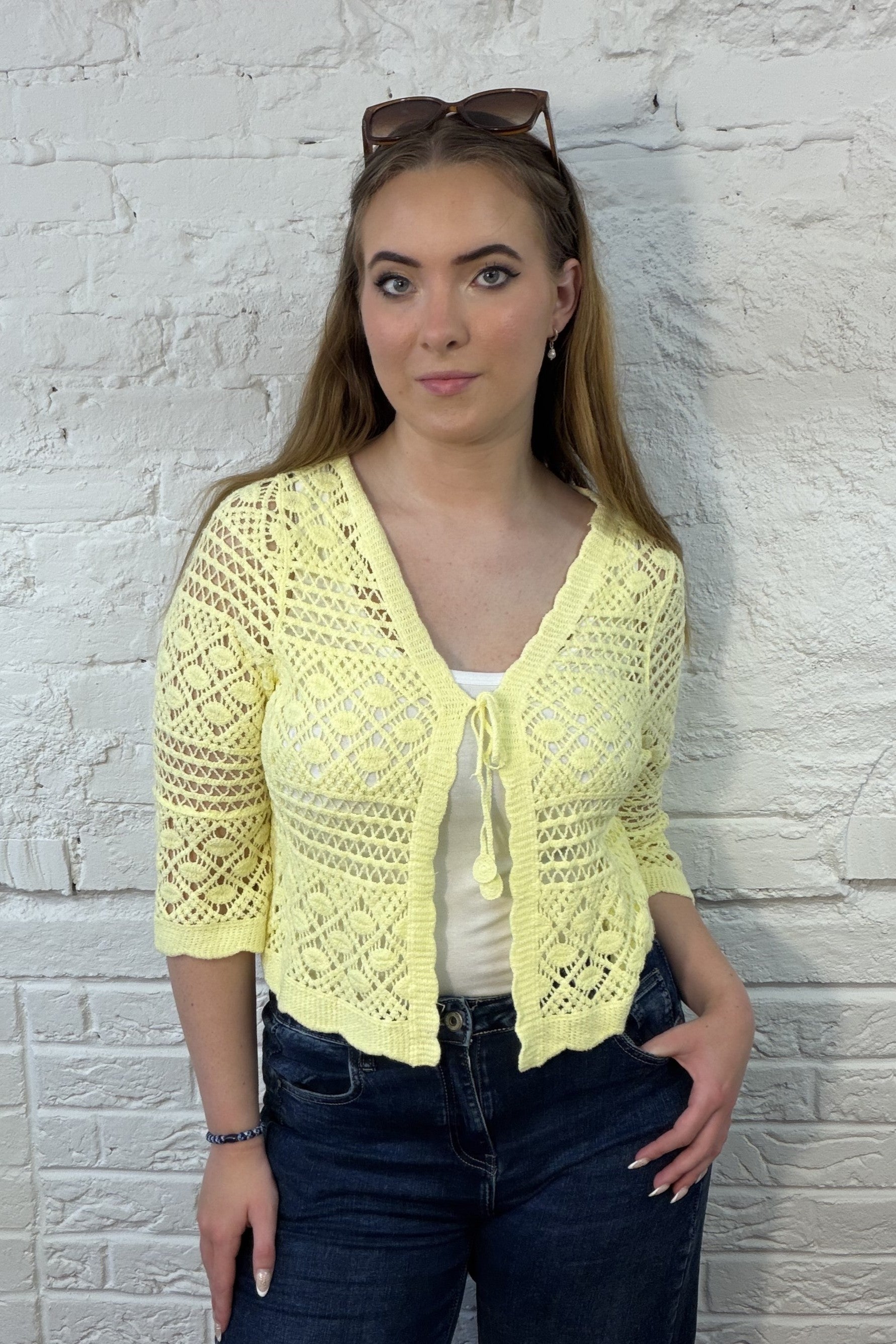 Crochet Tie Cardigan