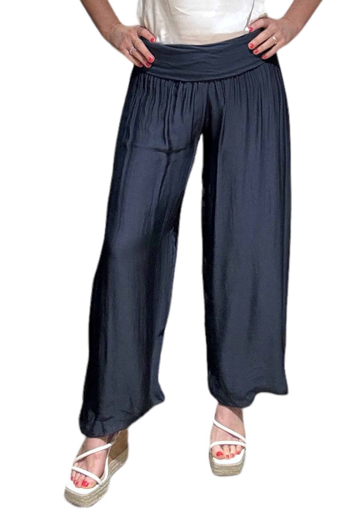 Silk Waistband Trousers