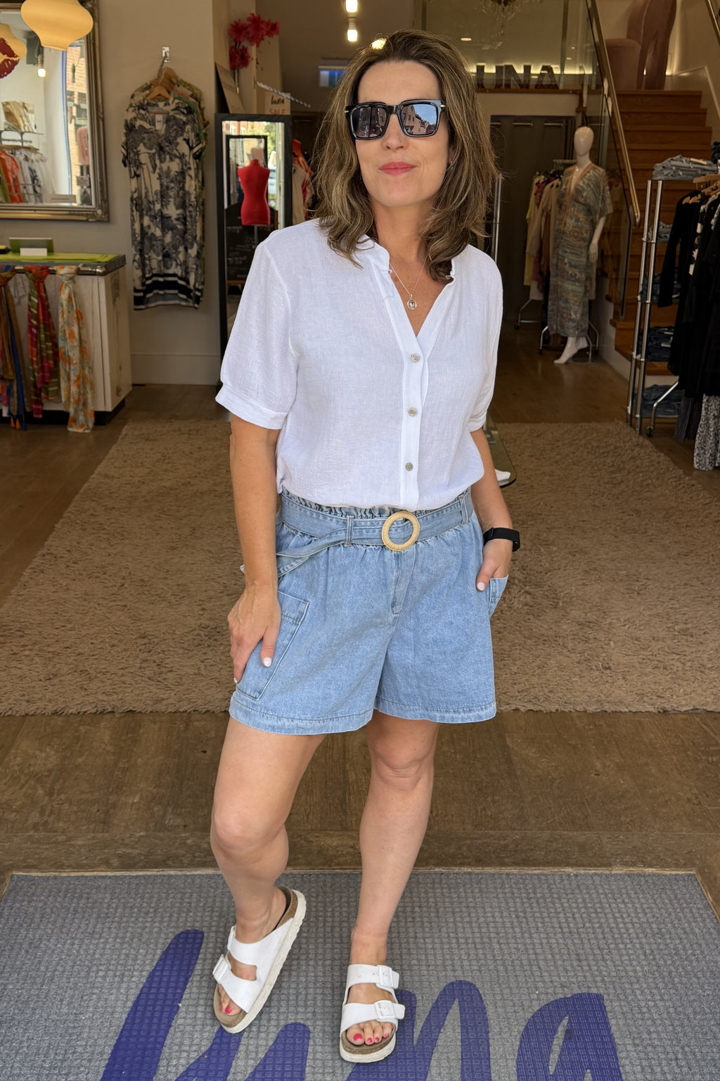 Pia Relaxed Cotton-Linen Shirt