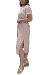 Striped Cotton Gauze Dress