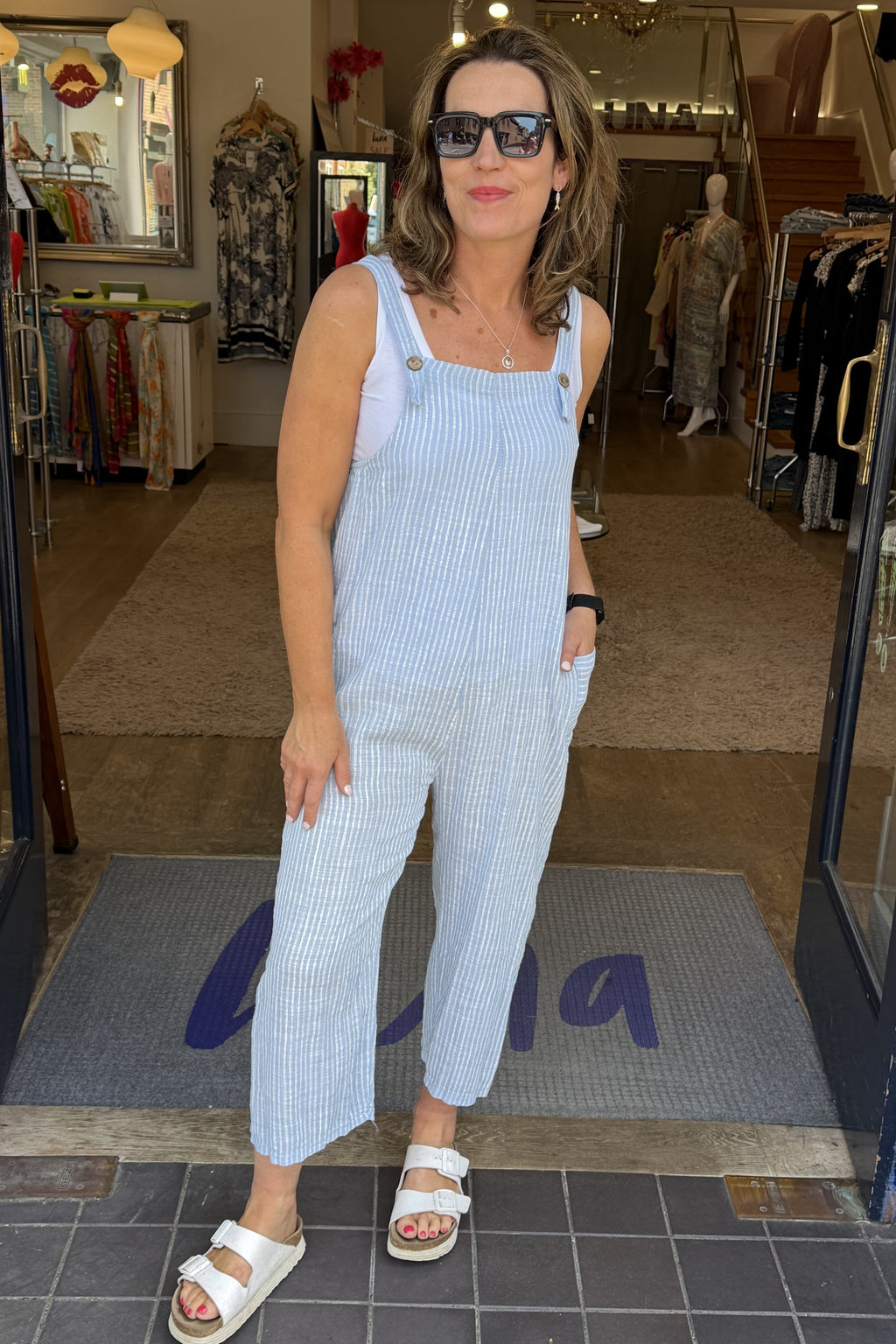 Pinstripe Dungarees