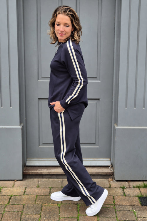 Portia Stripe Sleeve Sweatshirt