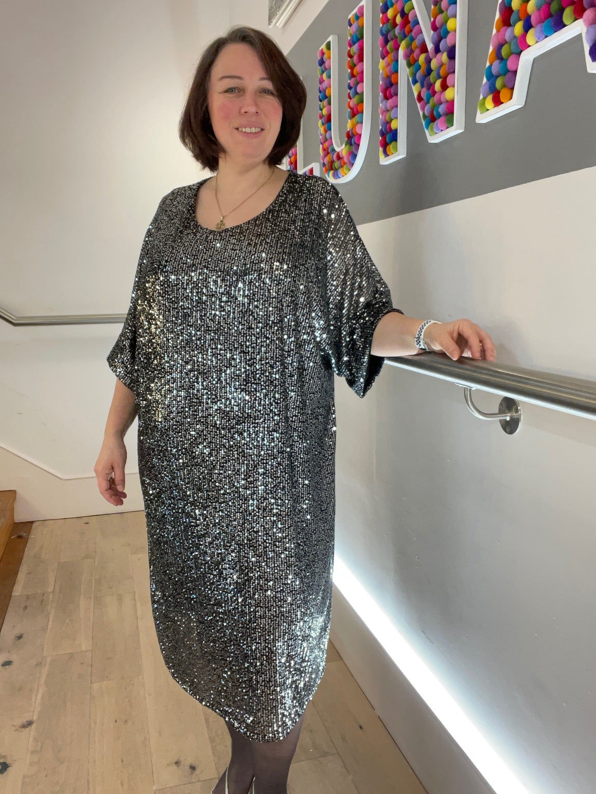 Oversized Sequin Dress