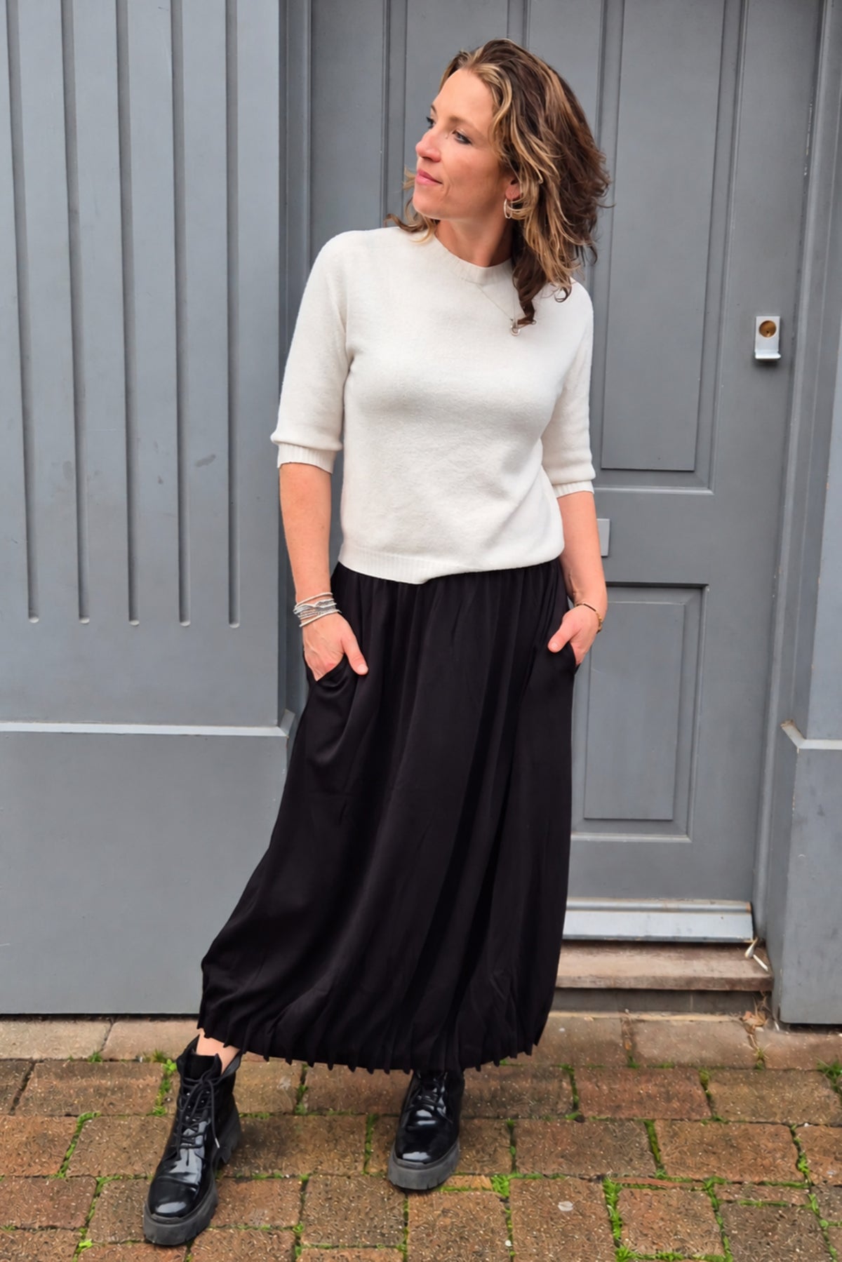 The Luisa Pin Tuck Hem Skirt