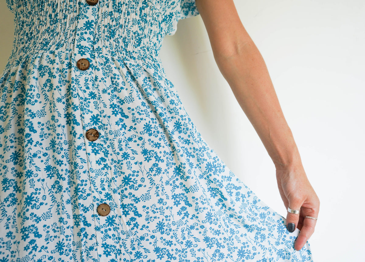 Floral Button Maxi Dress