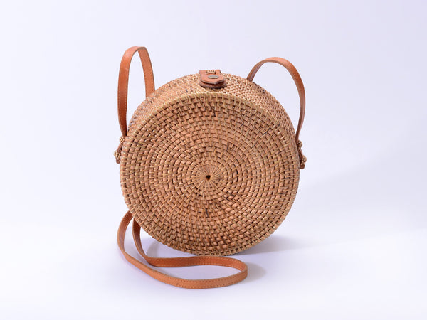 Round Rattan Bag