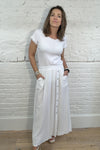 Corinna Cotton & Linen Button-Front Skirt