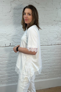 Remi Lace Trim Asymmetric Top