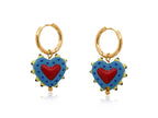 SANTA FE HEART CHARM EARRINGS