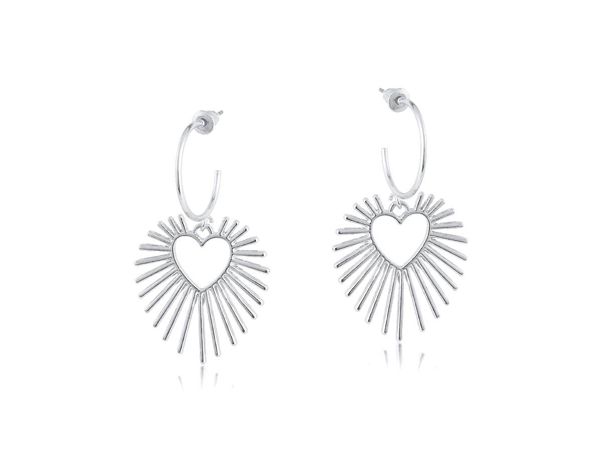 Selena Sunburst Hoop Earrings