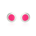 Electric Pink Enamel Studs