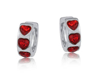 Hattie Heart Stones Hoop Earrings