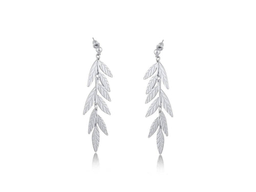 Freya Long Leaf Dangle Earrings