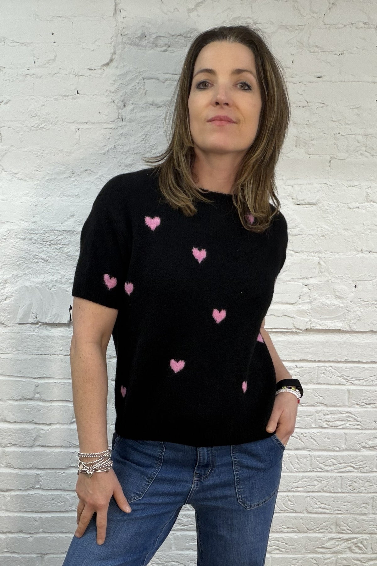 The Lucia Heart Knit