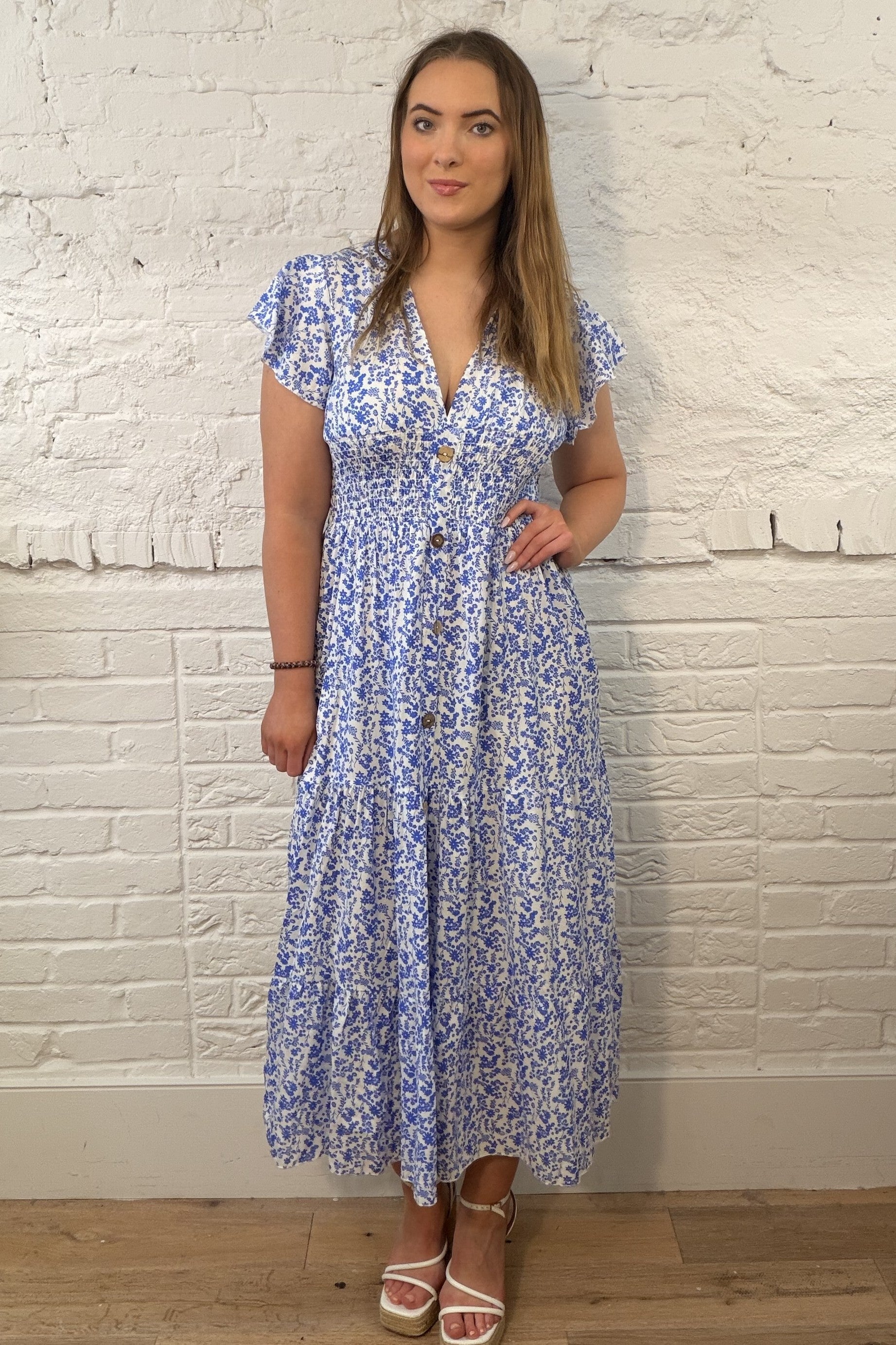 Floral Button Maxi Dress