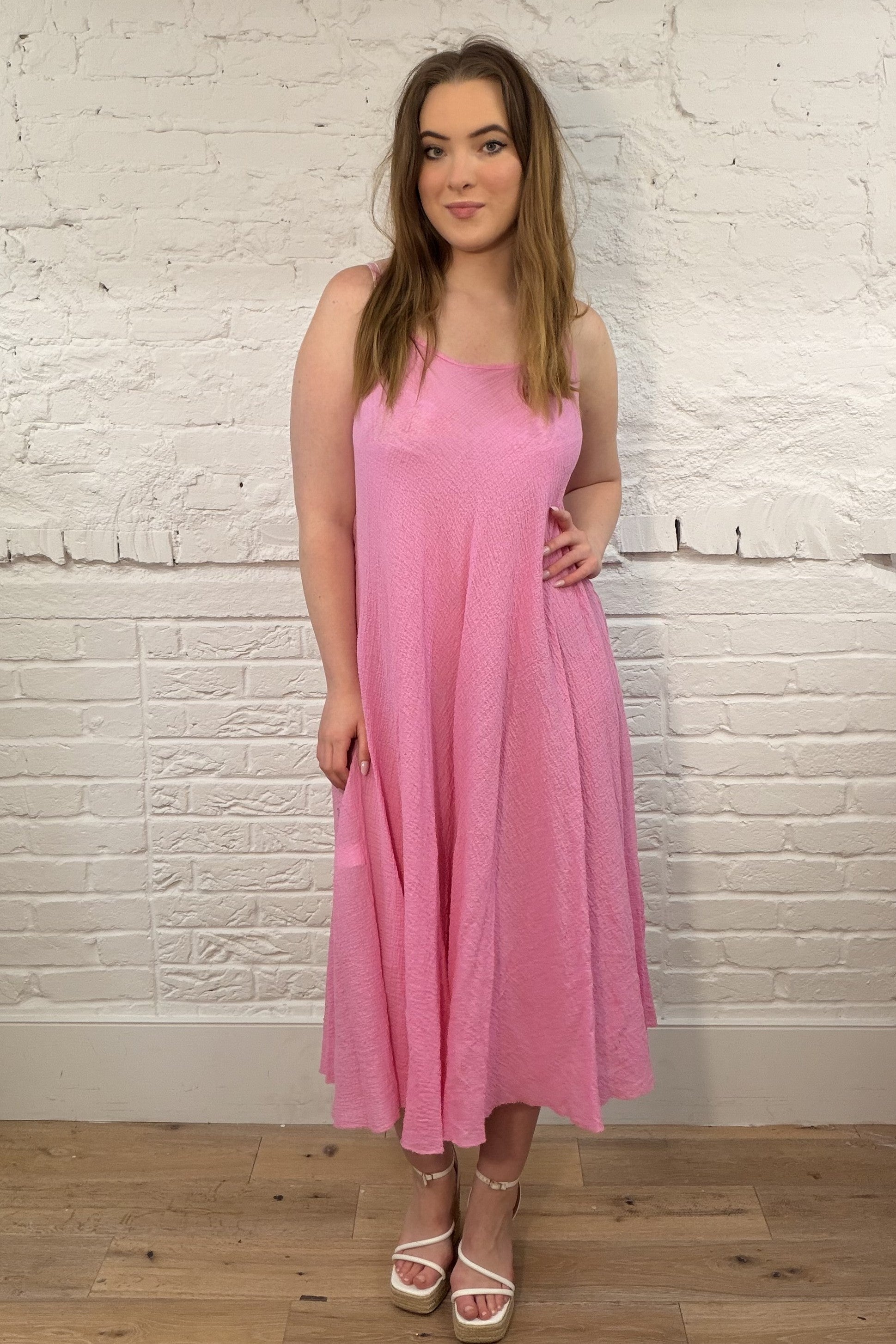 Vestido largo con tiras