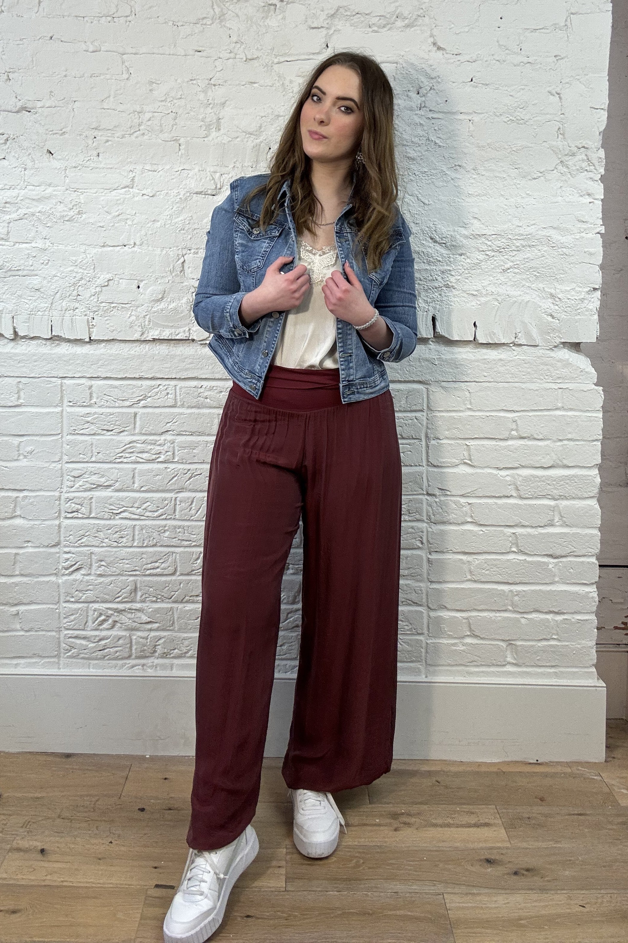 Silk Waistband Trousers