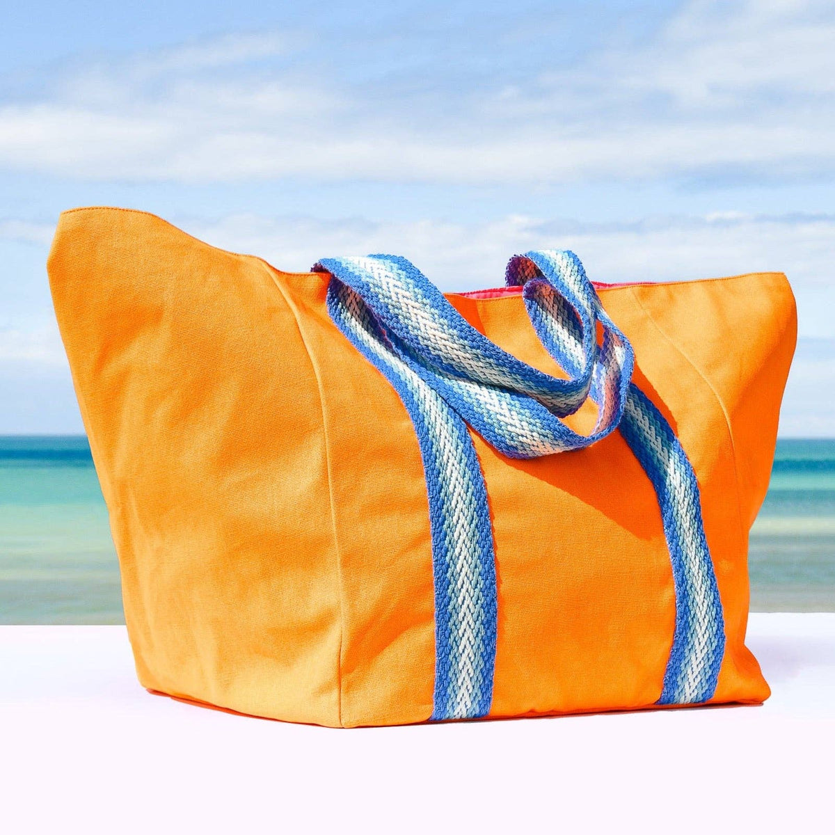 Bright Orange Beach Bag