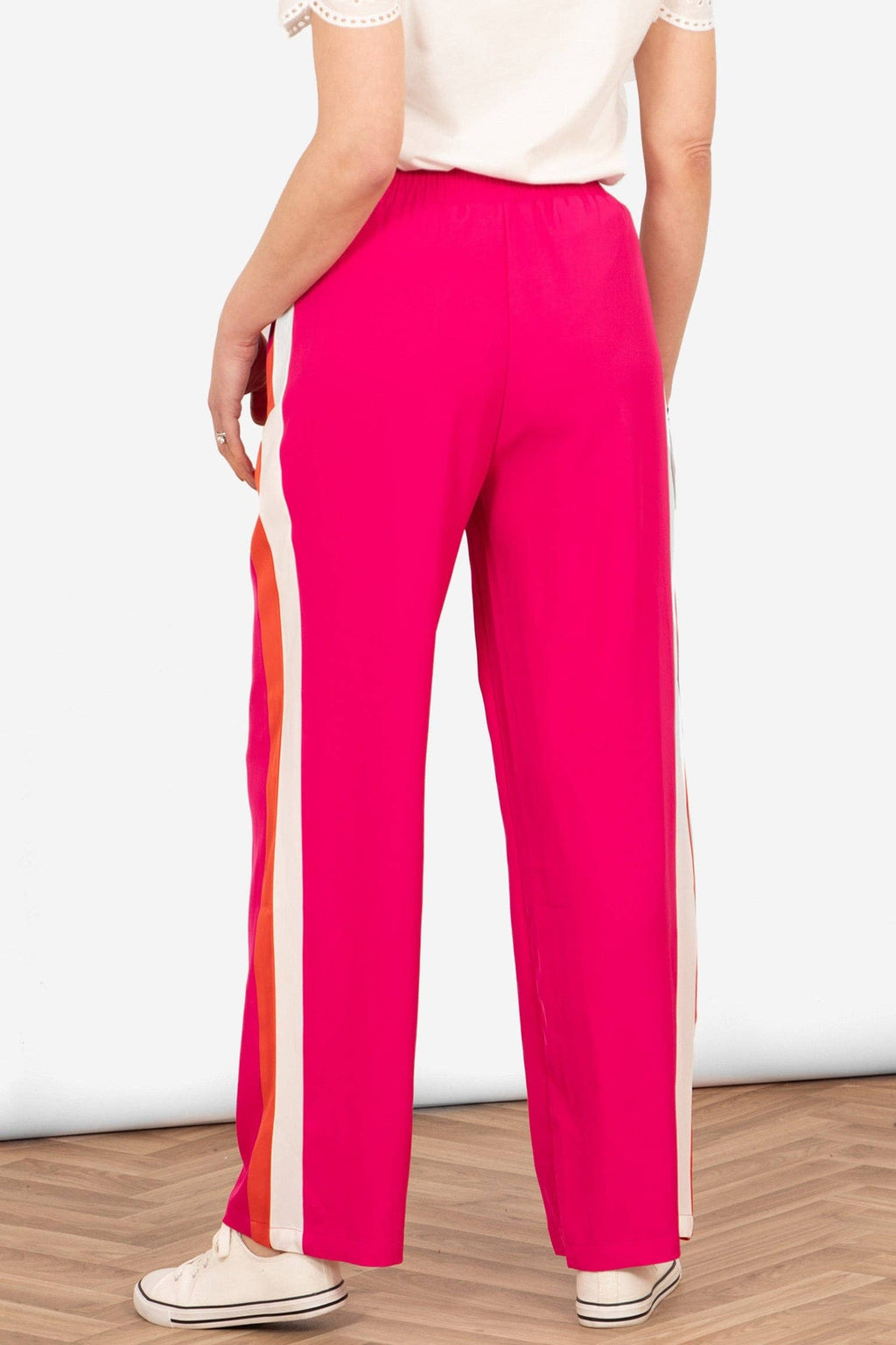 Double Stripe Wide Leg Trousers
