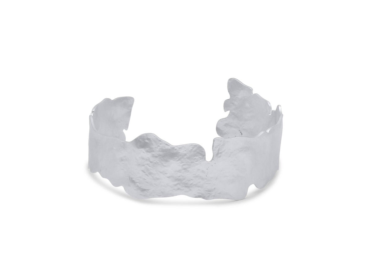 CHRISTA ROUGH CUT MATTE METAL CUFF BRACELET