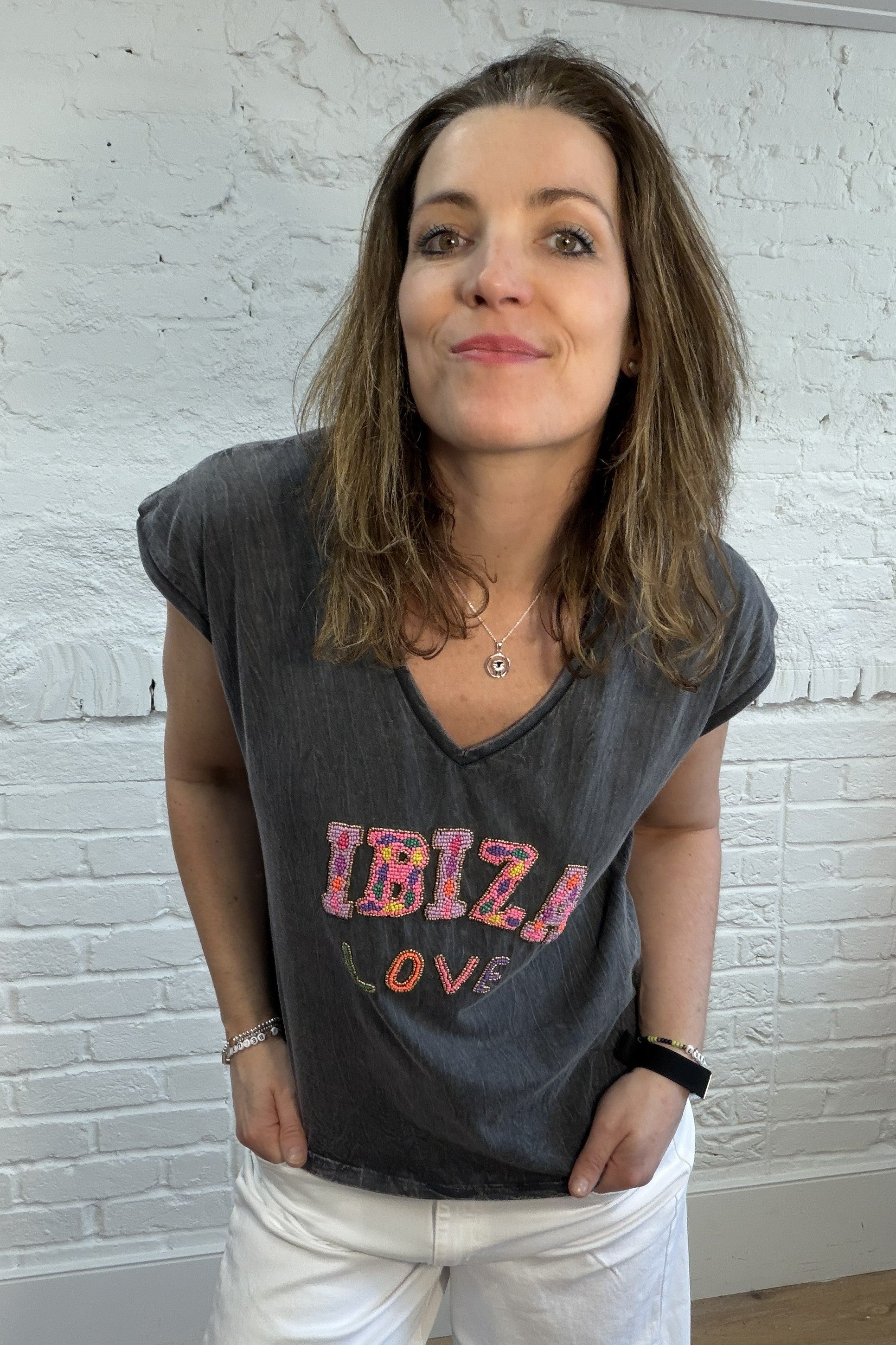 Ibiza Love Beaded Tee