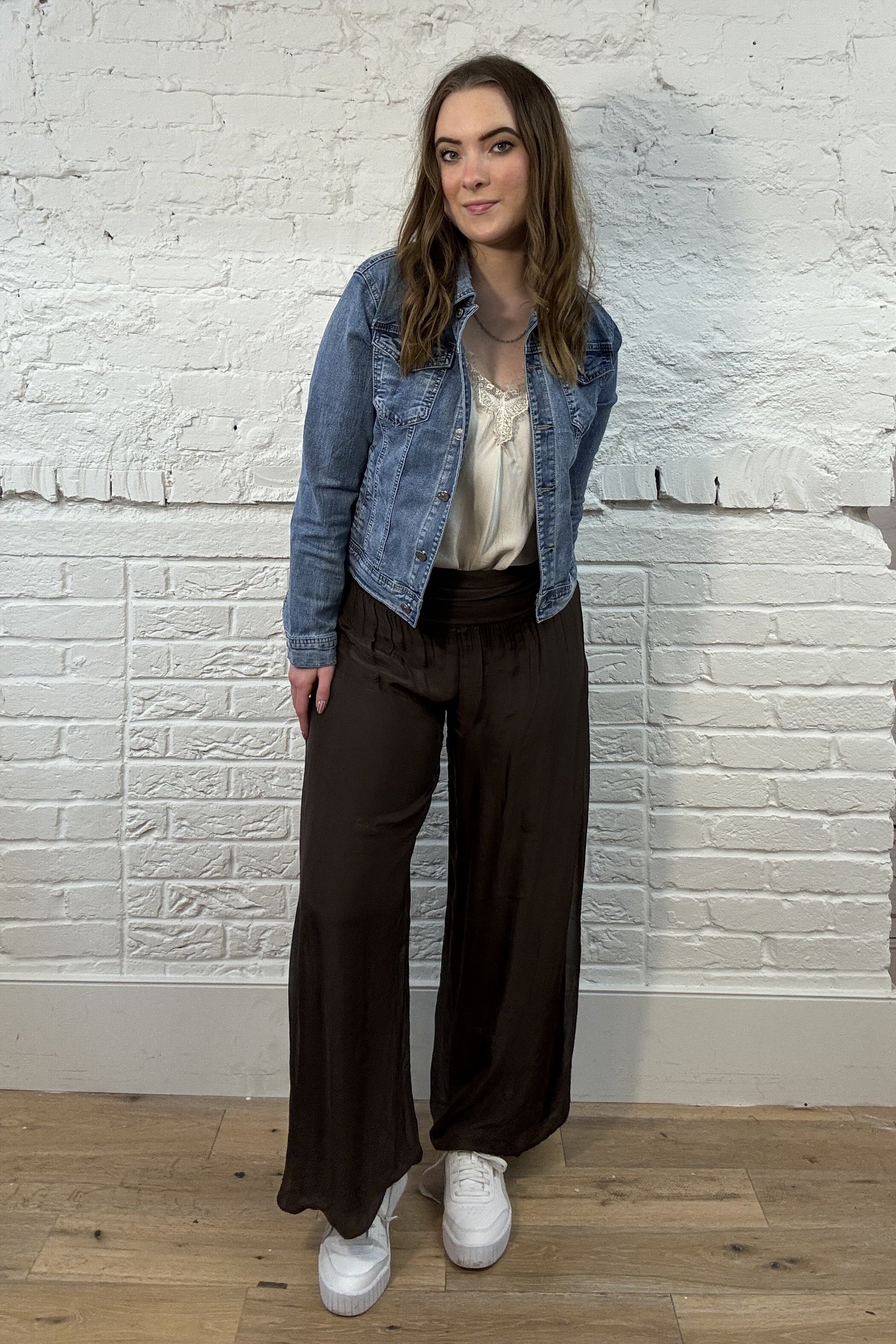 Silk Waistband Trousers