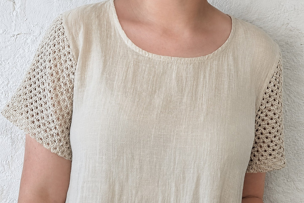 Fiorella Crochet-Trim Pocket Dress