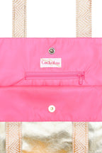 Sheeny Gold Gold Large Tote Bag