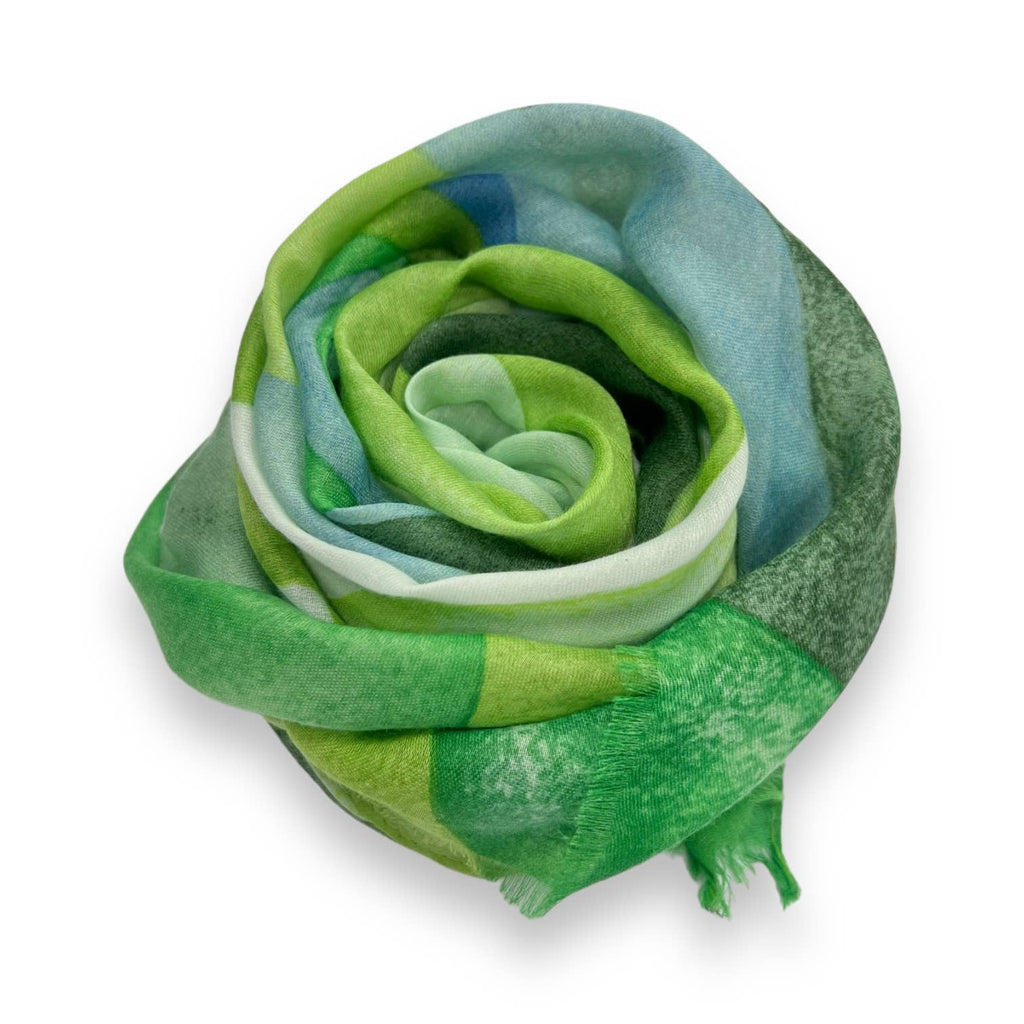 Soft Abstract Painting on Solid Canvas Scarf