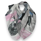 Soft Abstract Painting on Solid Canvas Scarf