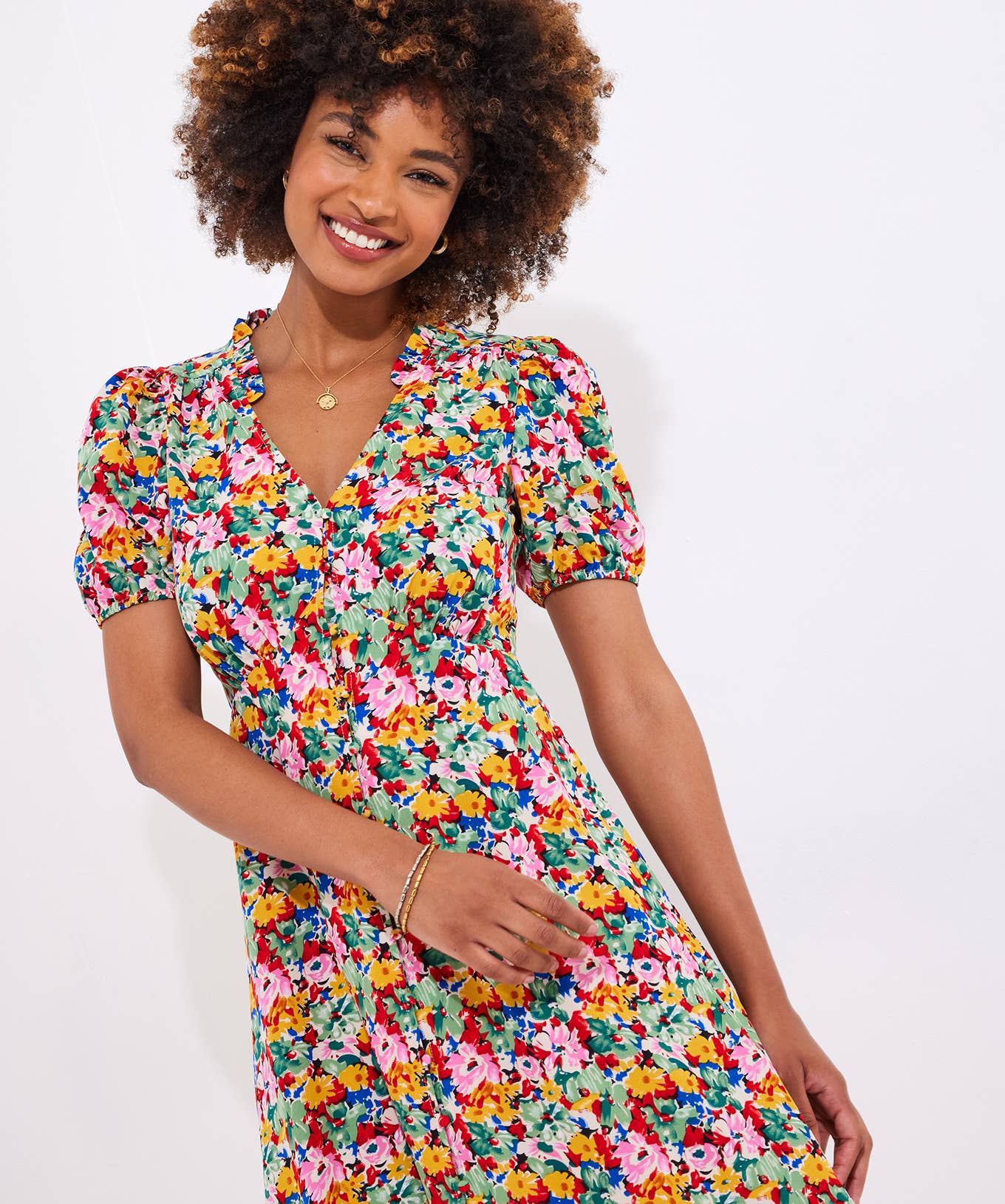 Floral Fancy Printed Midi Dress