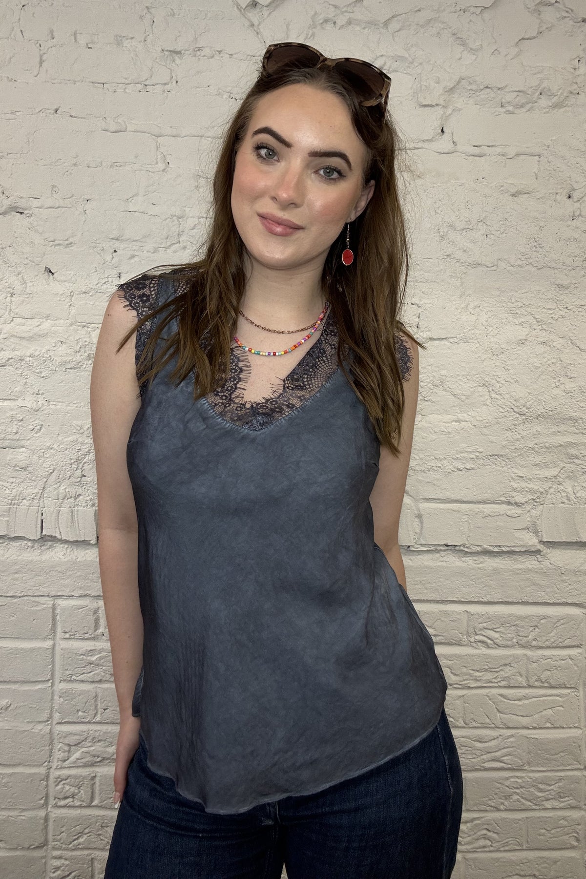 Seidige breite Spitze