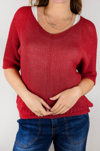 Mesh V-Neck Jumper