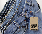 Low-Rise Upcycled Levi Denim Shorts - Original