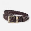 Plait Faux Leather Belt with Gold Buckle BEL062