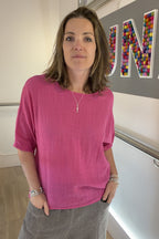 100% Cotton Plain Short Sleeve Top (Smaller Fit)