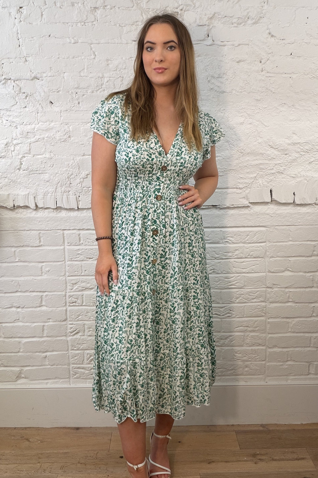 Floral Button Maxi Dress