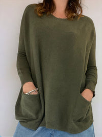 Knit With Two Front Pockets