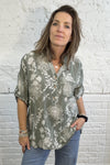 Dandelion Dream Roll-Sleeve Top