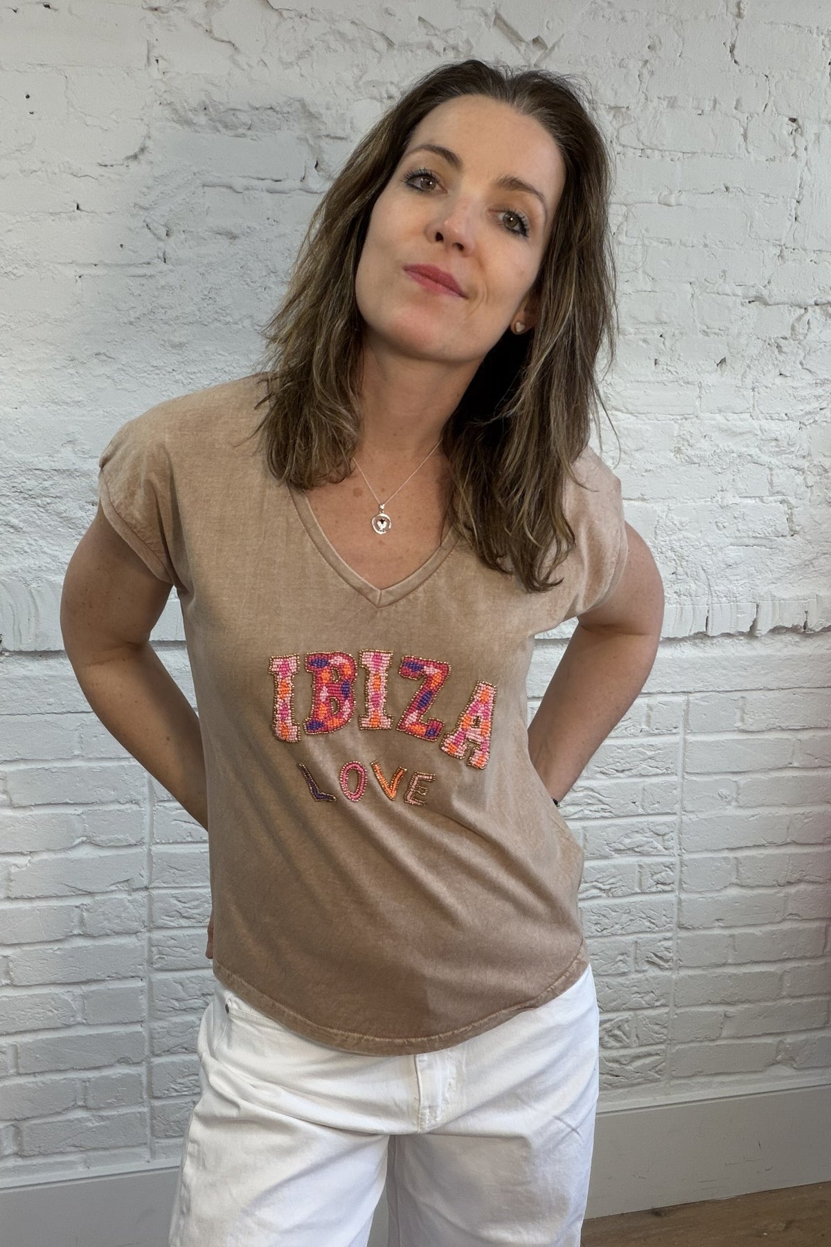 Ibiza Love Beaded Tee