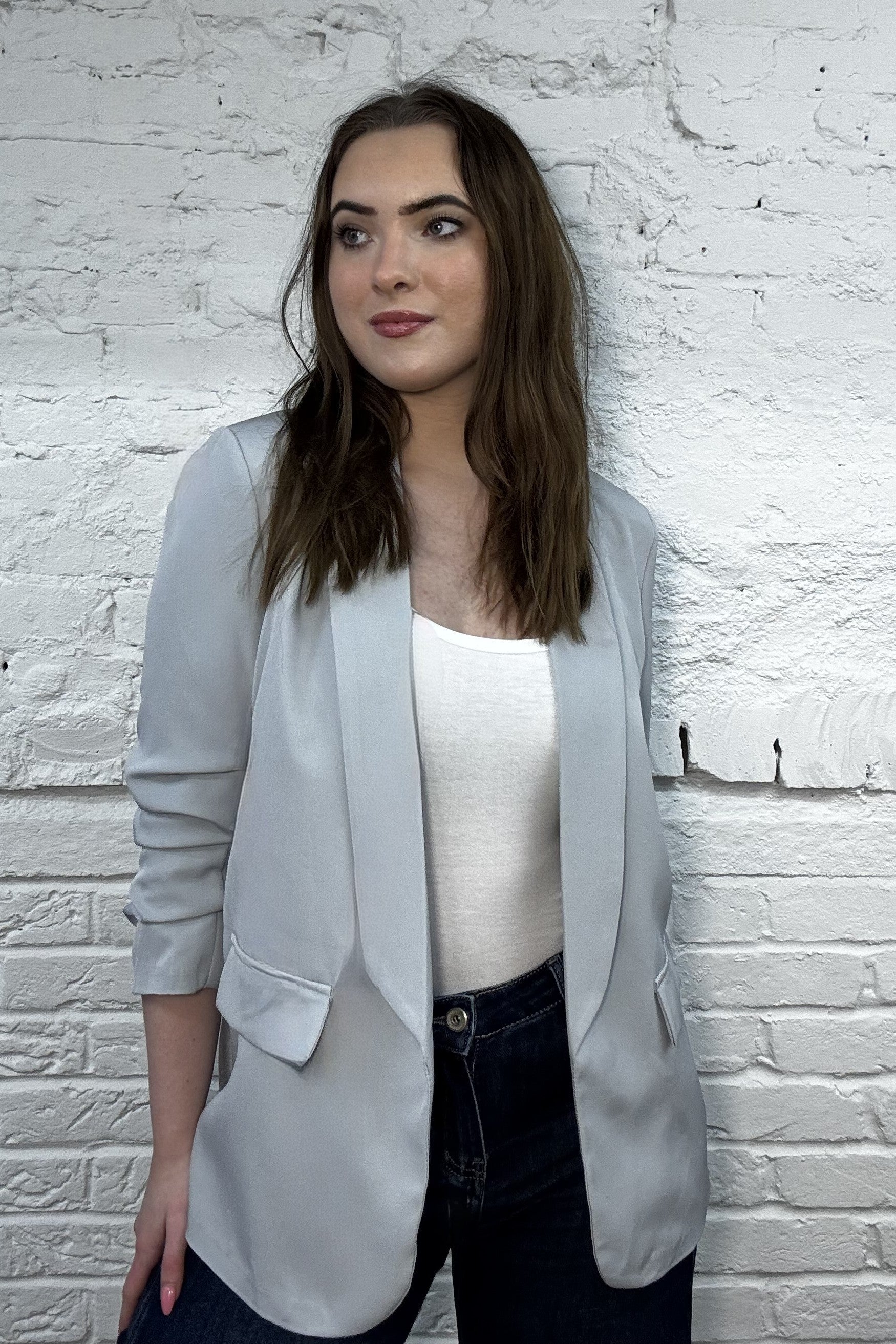 Caitlin Ruched Sleeve Jacket
