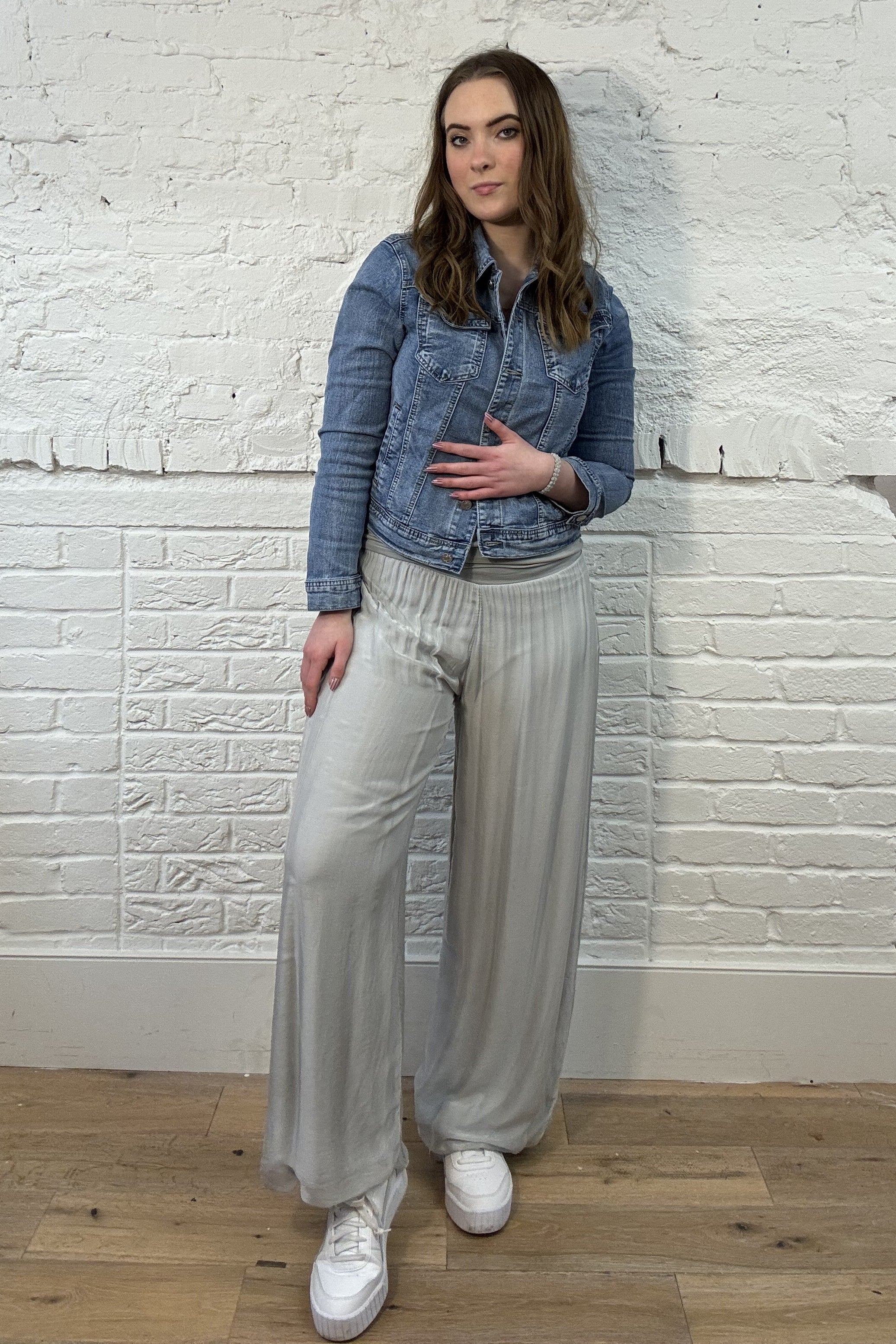 Silk Waistband Trousers