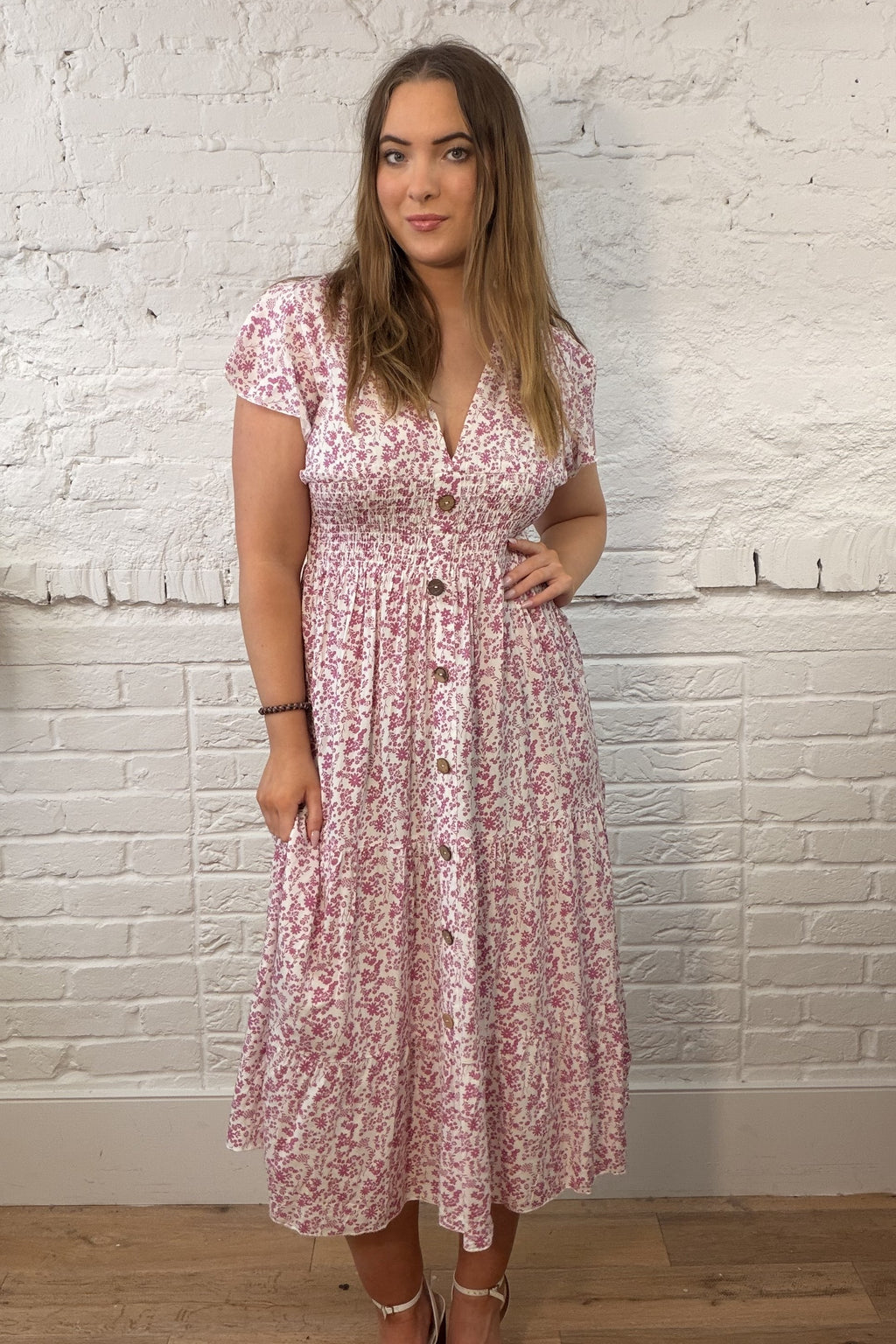 Floral Button Maxi Dress